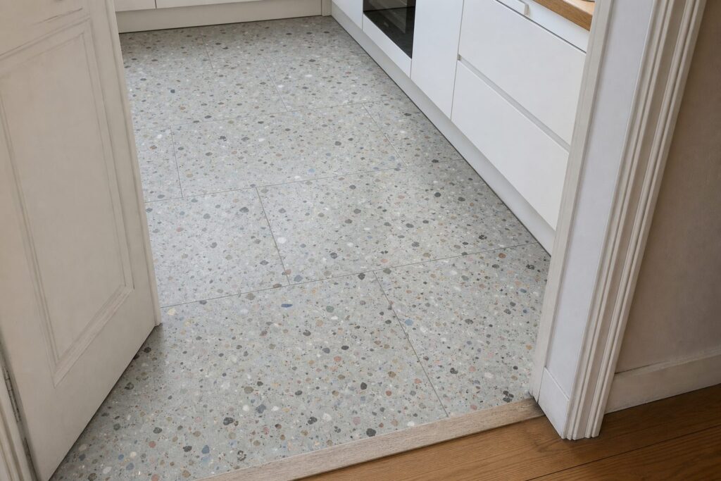 Carrelage imitation marbre Grey GEMSTONE 60x120 - ambiance cuisine