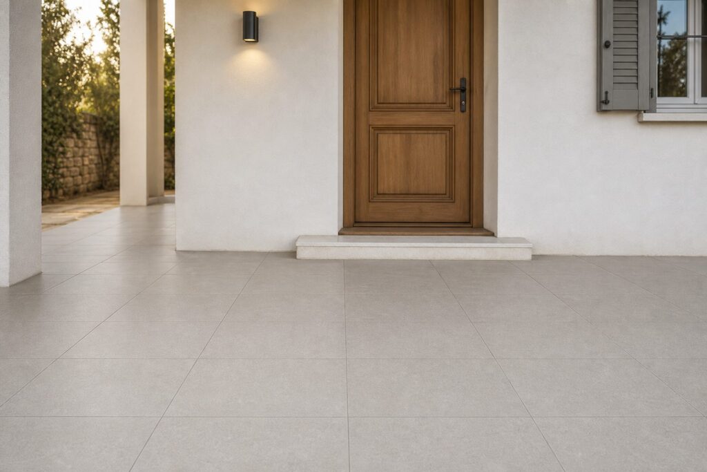 Carrelage imitation béton Pearl NEUTRA 45x45 - ambiance entrée