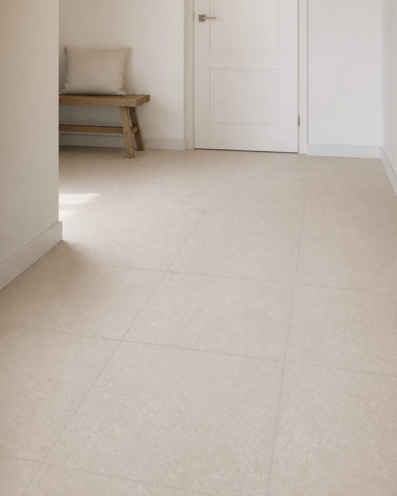 Carrelage imitation béton Cream NEUTRA 45x45 - ambiance entrée