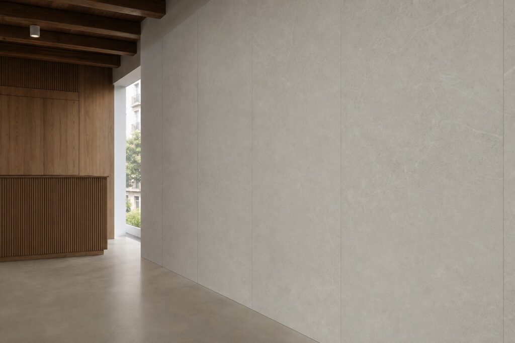 Carrelage grand format Pearl NORWICH 120x280 - ambiance commerce