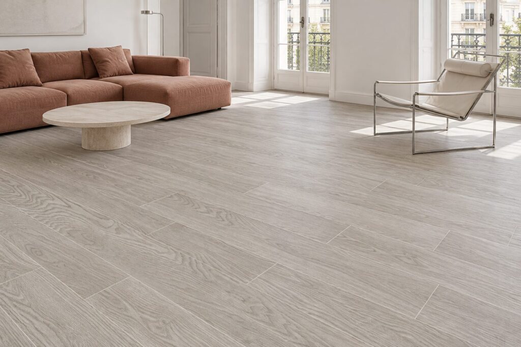 Carrelage imitation parquet Grey ADENA 30x120 - ambiance