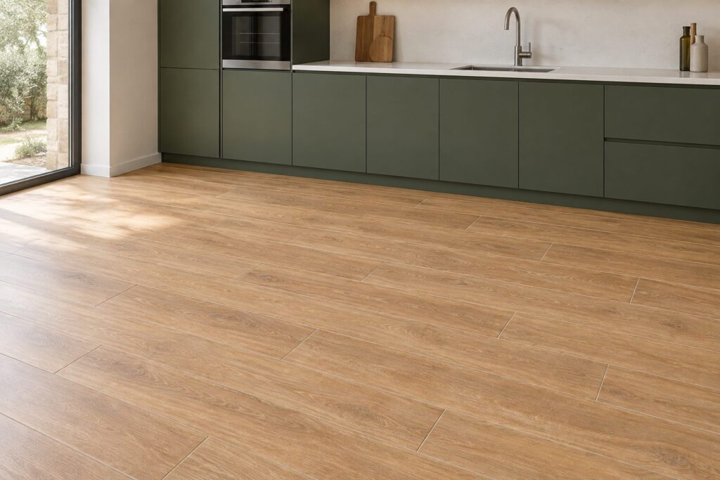 Carrelage imitation parquet Miel BAVARO 20x120 - ambiance