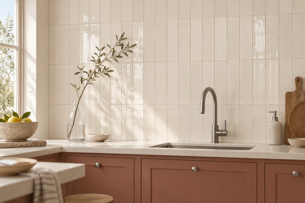 Carrelage métro Ivory COLONIAL Brillant 7,5x30