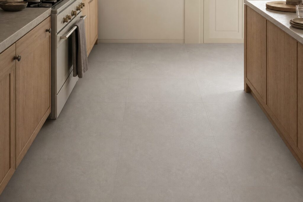 Carrelage imitation béton Pearl NEUTRA 60x60 - ambiance cuisine