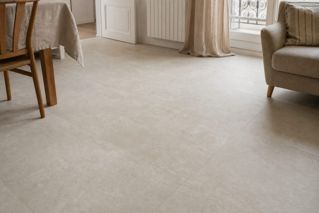 Carrelage imitation béton Cream MIDTOWN 60x60 - ambiance salon
