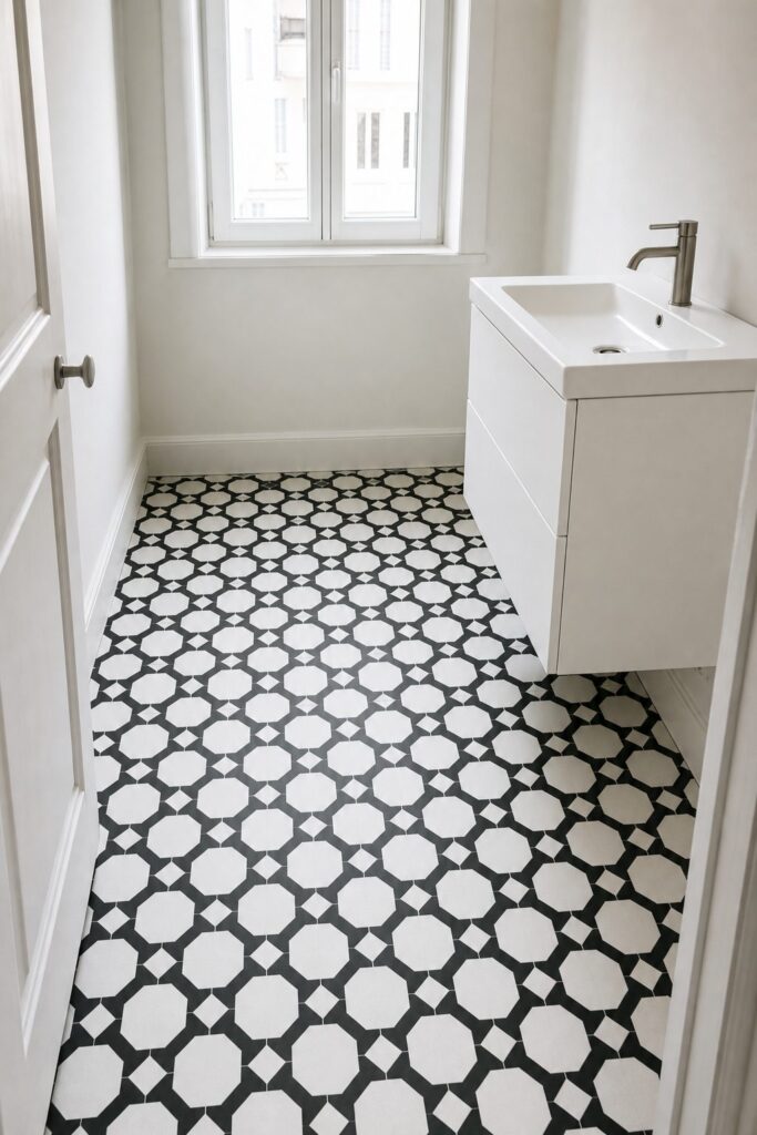 Carreaux de ciment Capri White HIDRA 20x20 - ambiance salle de bain