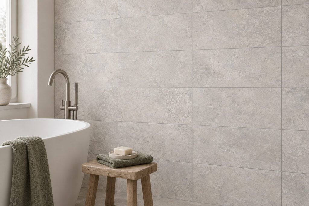 Carrelage imitation marbre Pearl PADUA 25×50 - ambiance salle de bain