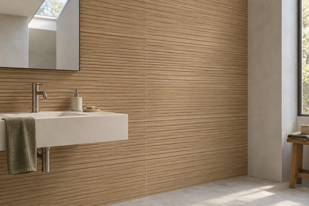 Faïence murale Oak KIE 30×90 - ambiance salle de bain